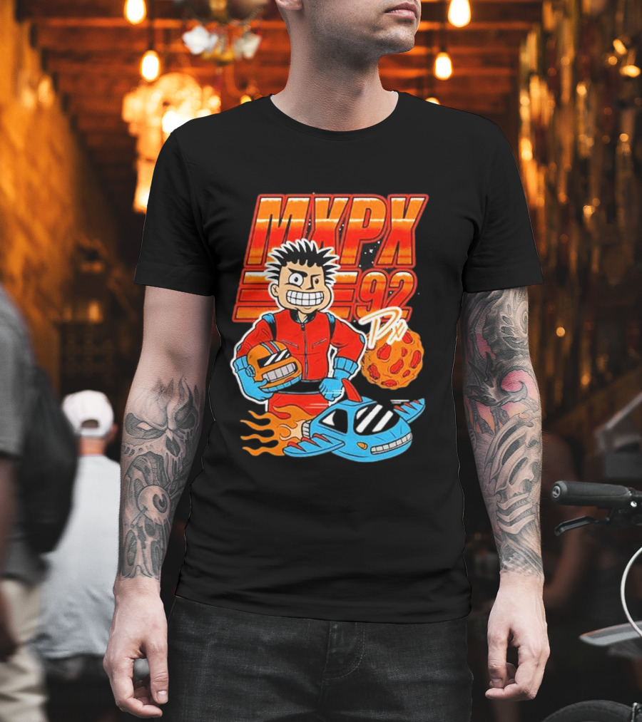 MXPX 92 PX Racing Cartoon Character With Space T-Shirt