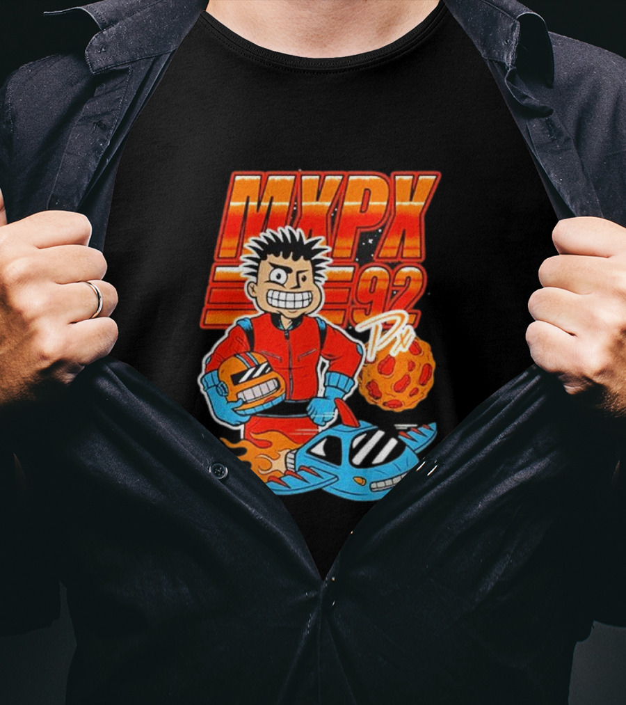 MXPX 92 PX Racing Cartoon Character With Space T-Shirt