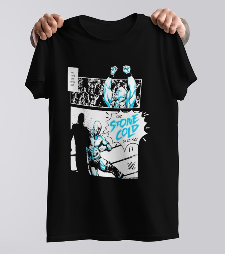 Cuz Stone Cold Said So WWE Comic Panel Stone Cold Steve Austin Ripple Junction T-Shirt