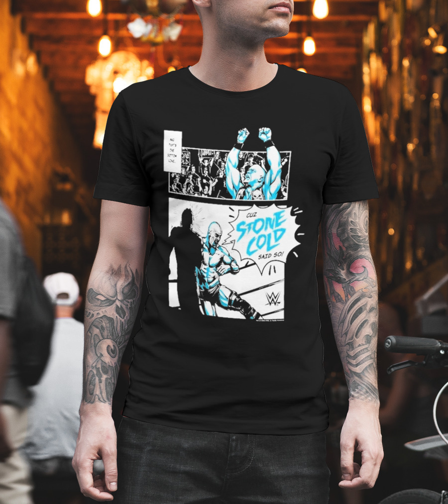 Cuz Stone Cold Said So WWE Comic Panel Stone Cold Steve Austin Ripple Junction T-Shirt