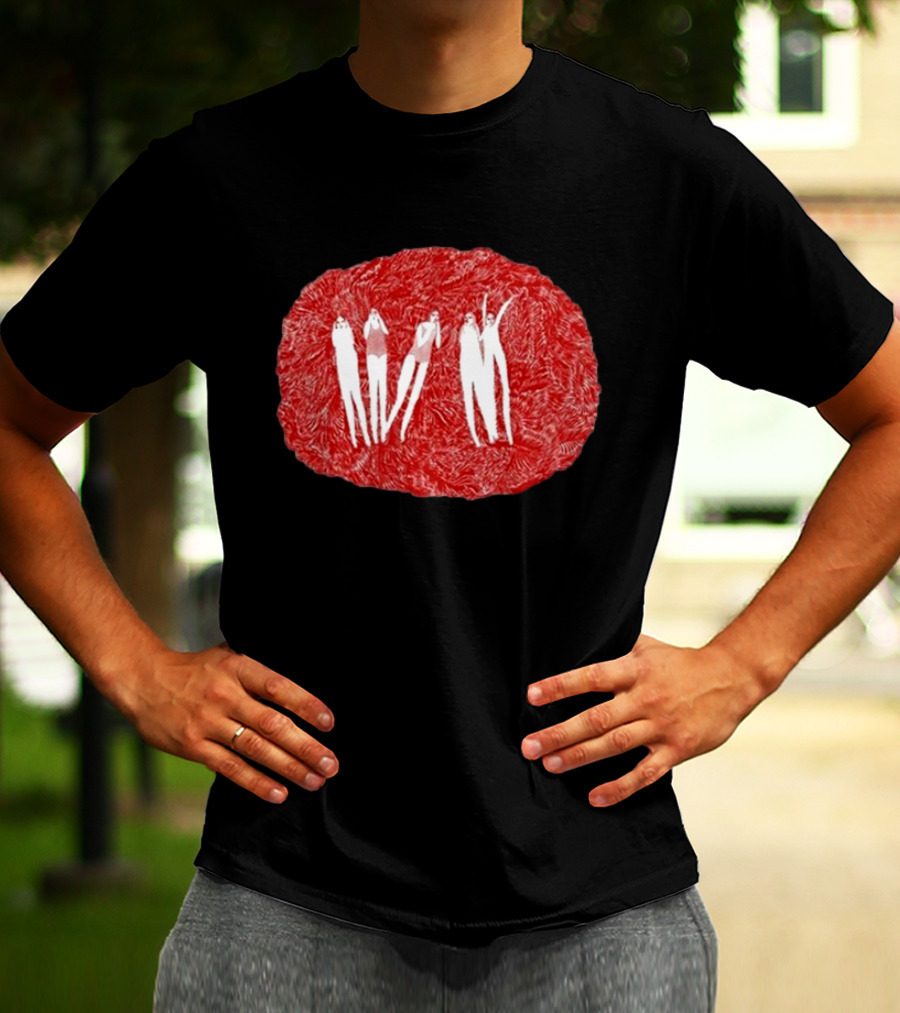 Burn Your Fire For No Witness Silhouettes On Red Texture T-Shirt