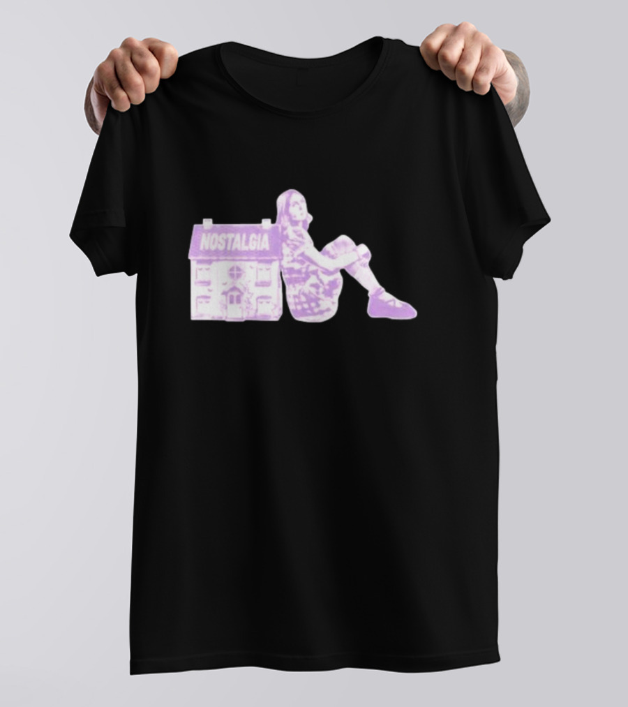 Nostalgia House Girl Silhouette In Purple Tone T-Shirt