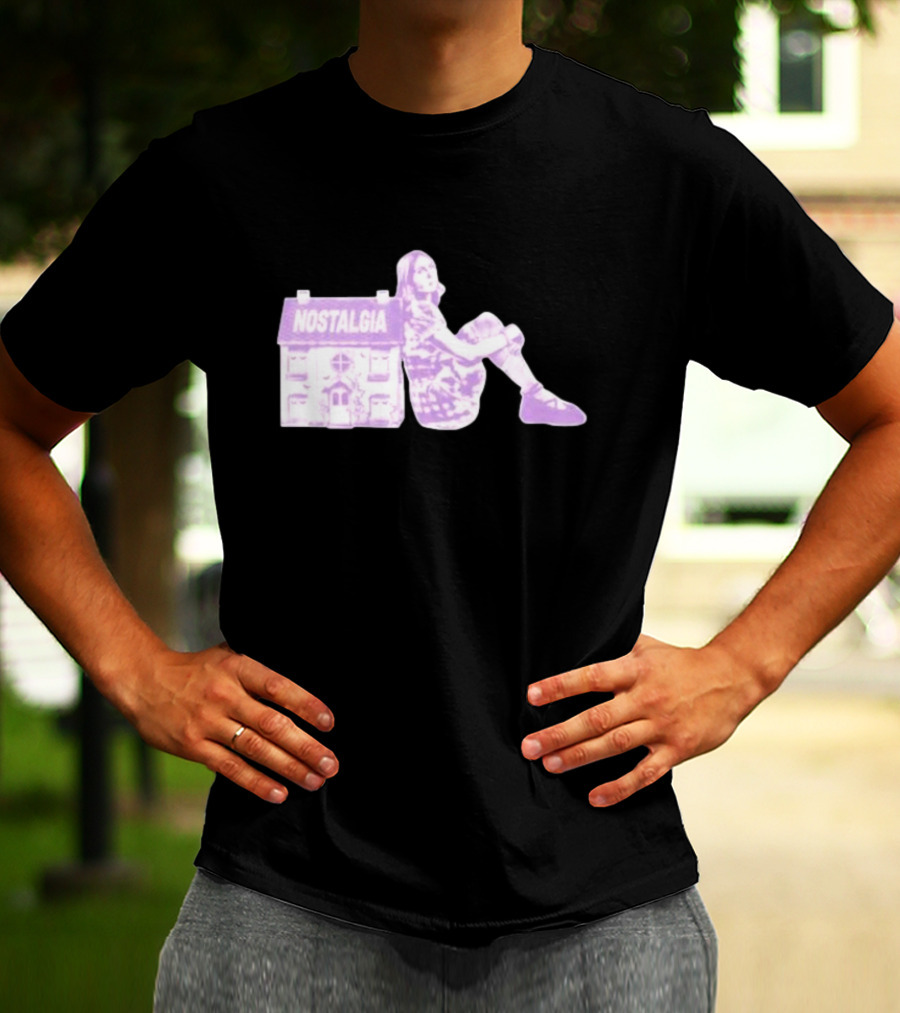 Nostalgia House Girl Silhouette In Purple Tone T-Shirt