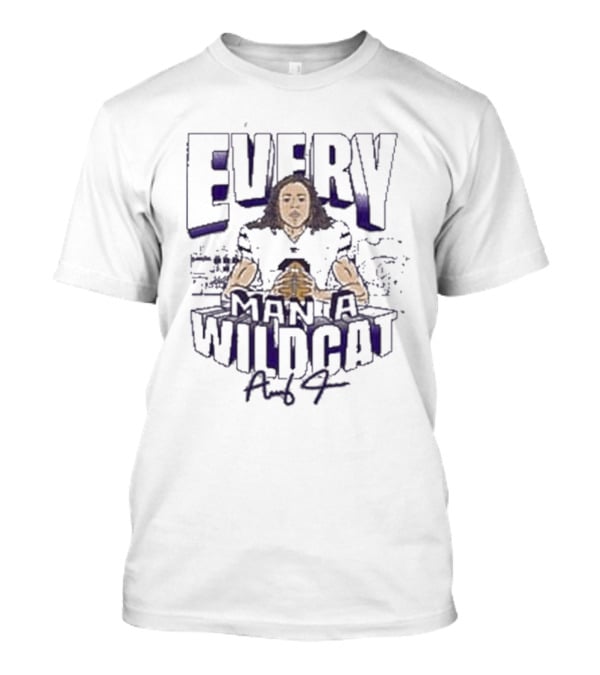 Every Man A Wildcat Avery Johnson K-State Wildcats Football Caricature T-Shirt