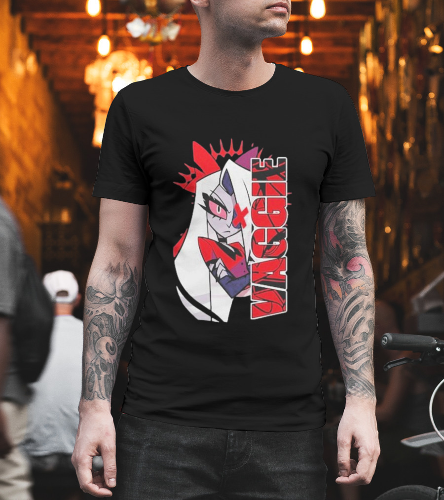 Hazbin Hotel Vaggie Red And White Character T-Shirt