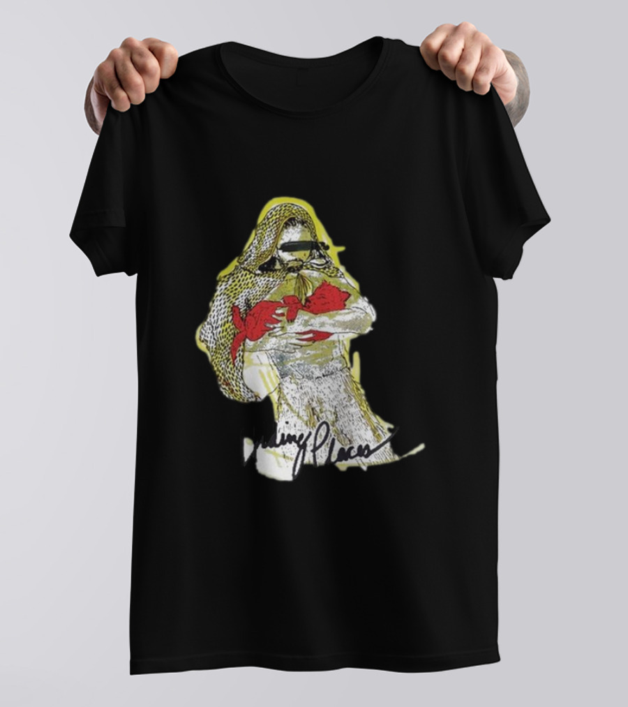 Hiding Places Wolf Father Sketch With Hooded Figure And Red Gloves T-Shirt