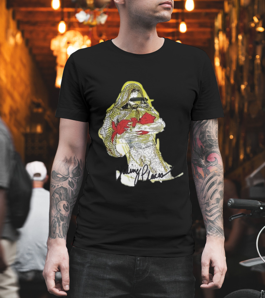 Hiding Places Wolf Father Sketch With Hooded Figure And Red Gloves T-Shirt