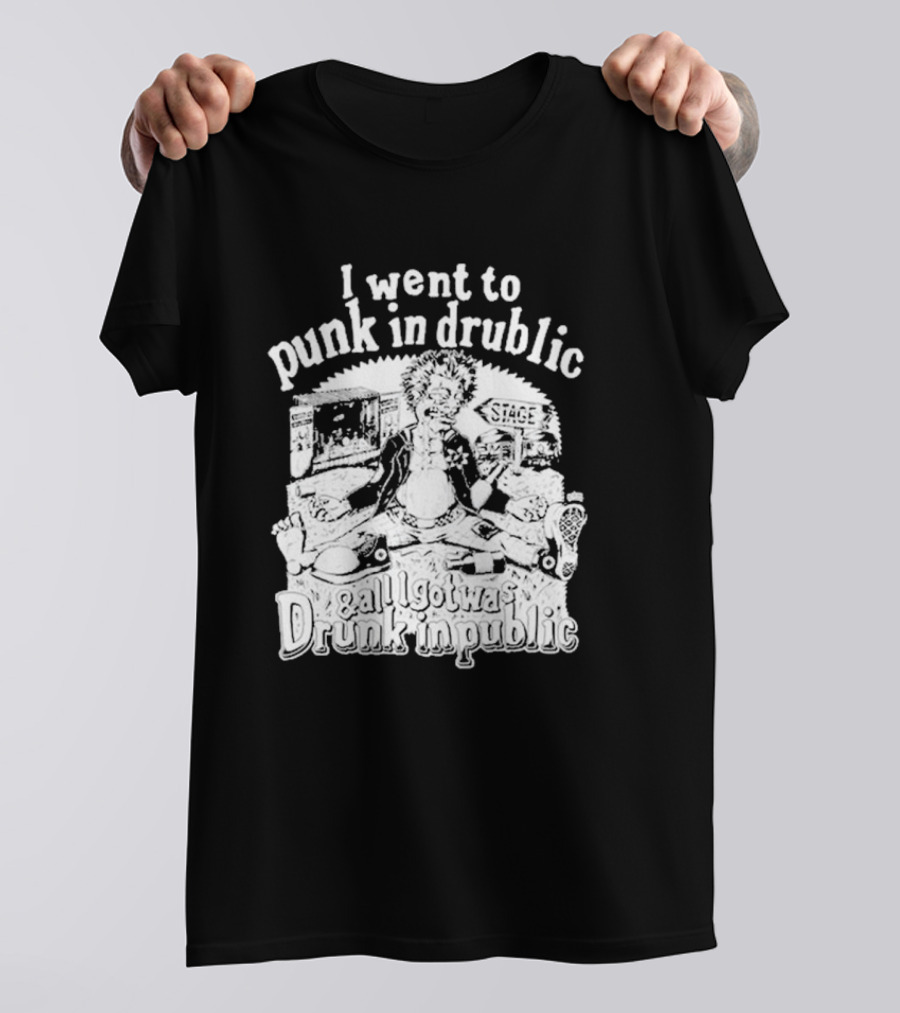 I Went To Punk In Drublic And All I Got Was Drunk In Public Festival Cartoon T-Shirt