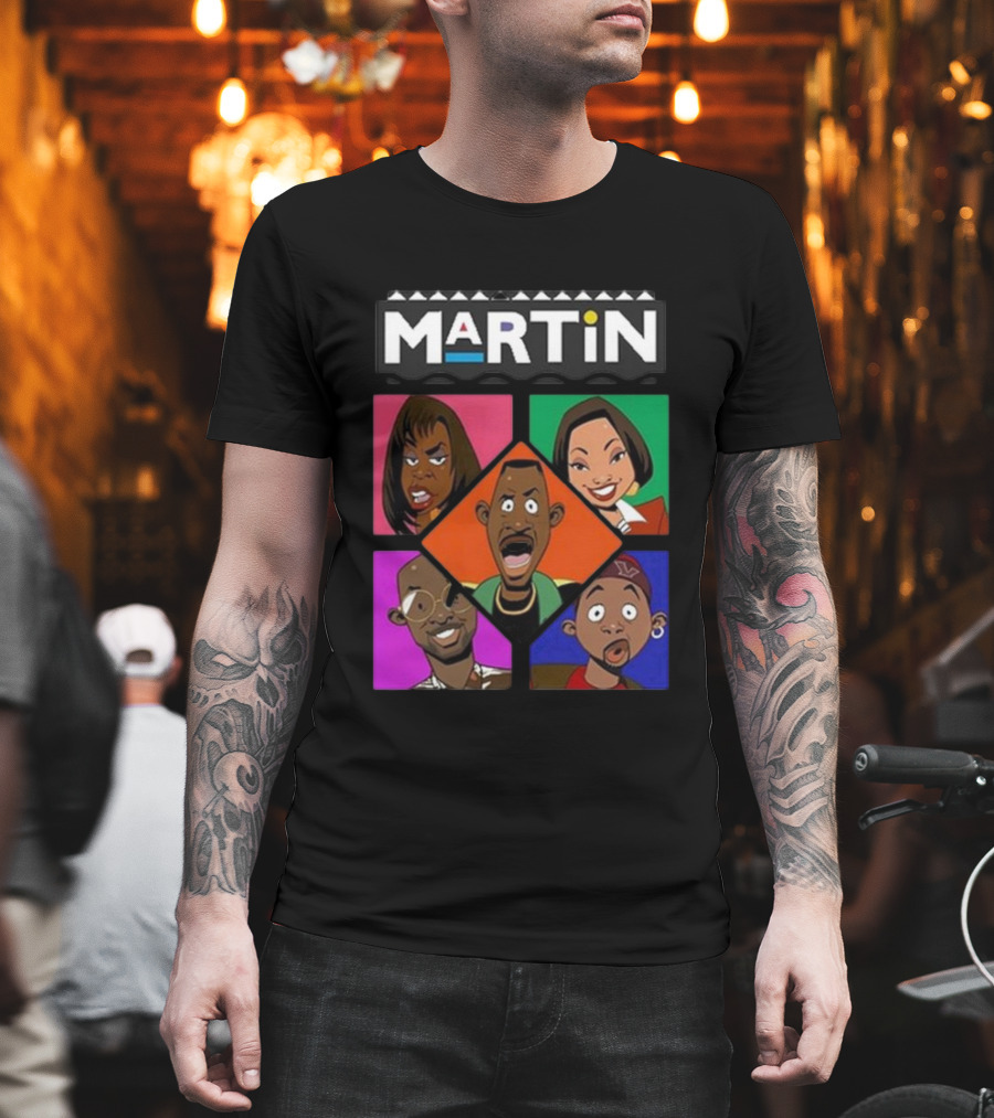 Martin Lawrence Martin TV Show Cartoon Characters T-Shirt