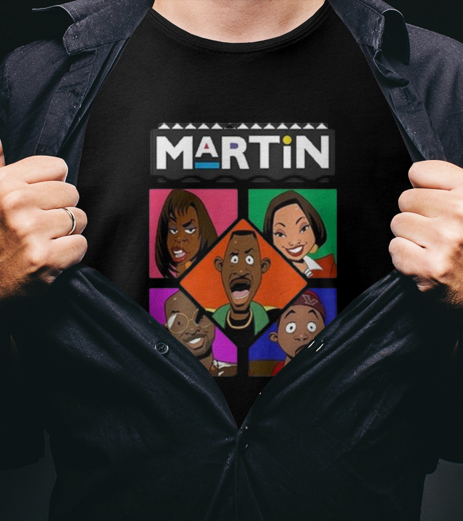 Martin Lawrence Martin TV Show Cartoon Characters T-Shirt