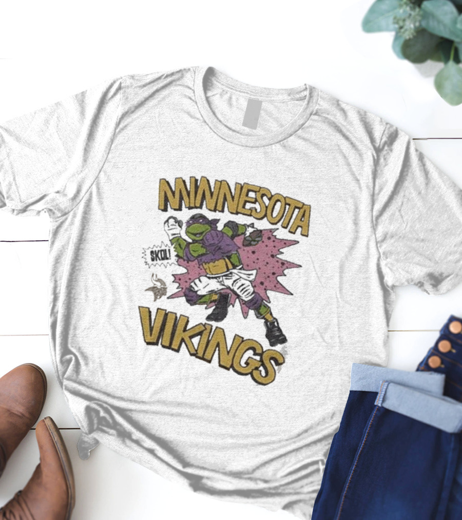 Tmnt Donatello Minnesota Vikings Crossover T-Shirt