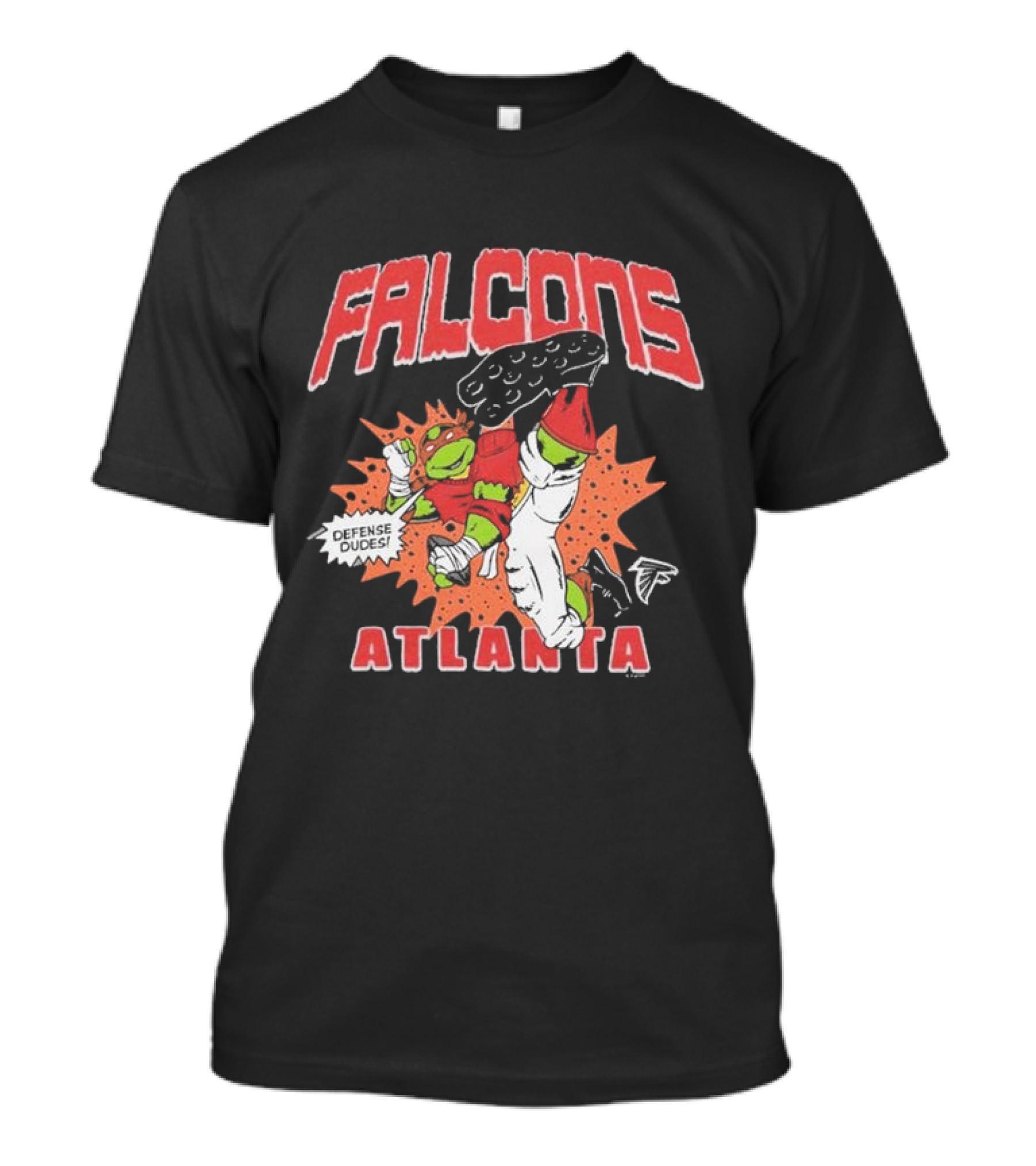 Tmnt Raphael Defense Dudes Falcons Atlanta T-Shirt
