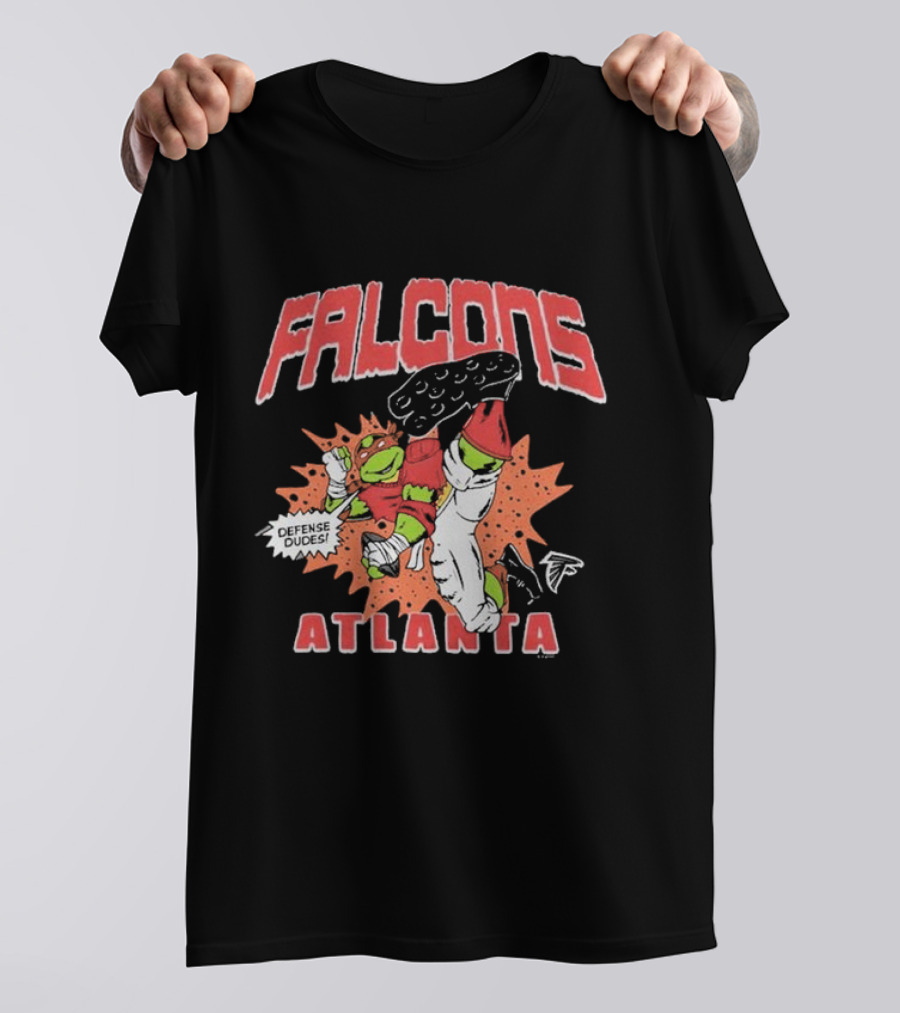 Tmnt Raphael Defense Dudes Falcons Atlanta T-Shirt