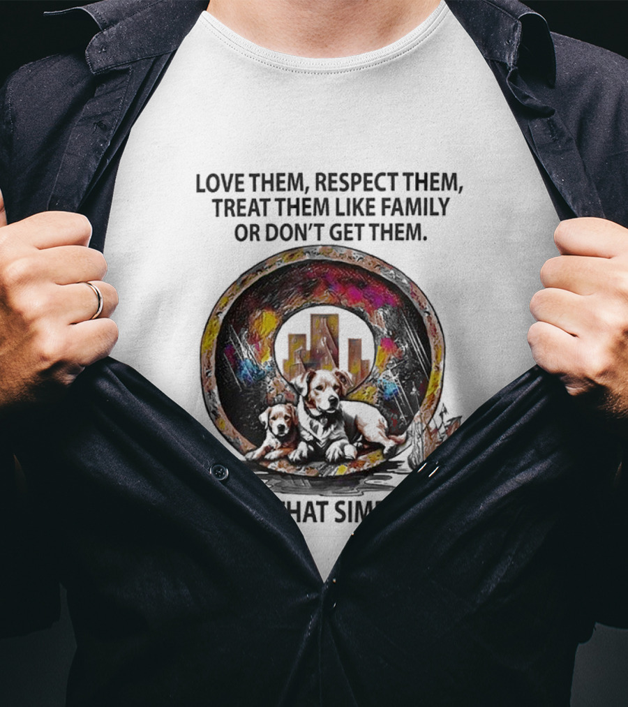 Love Them Respect Them Treat Them Like Family Or Don't Get Them It's That Simple T-Shirt