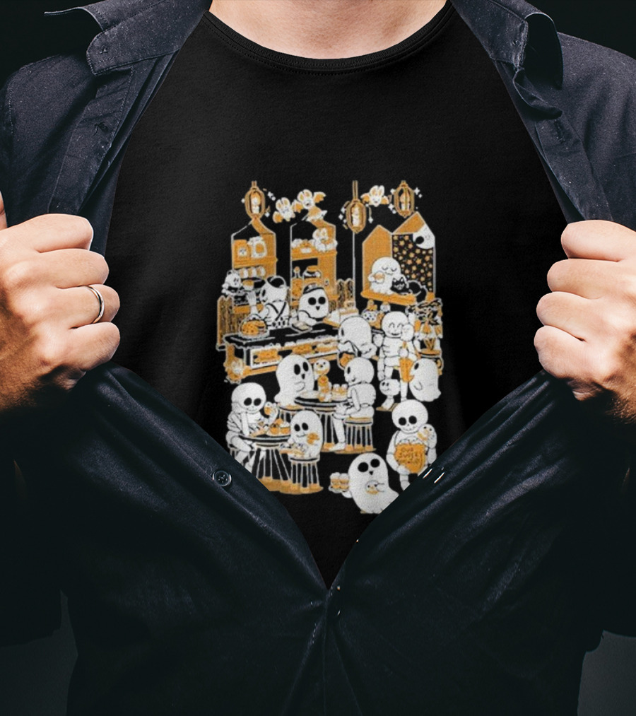 Sarah Graley Our Super Adventure Spooky Bakery Scene With Ghosts T-Shirt