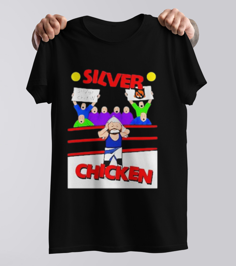 Silver Fox Ringside Champion Silver Chicken Fans T-Shirt
