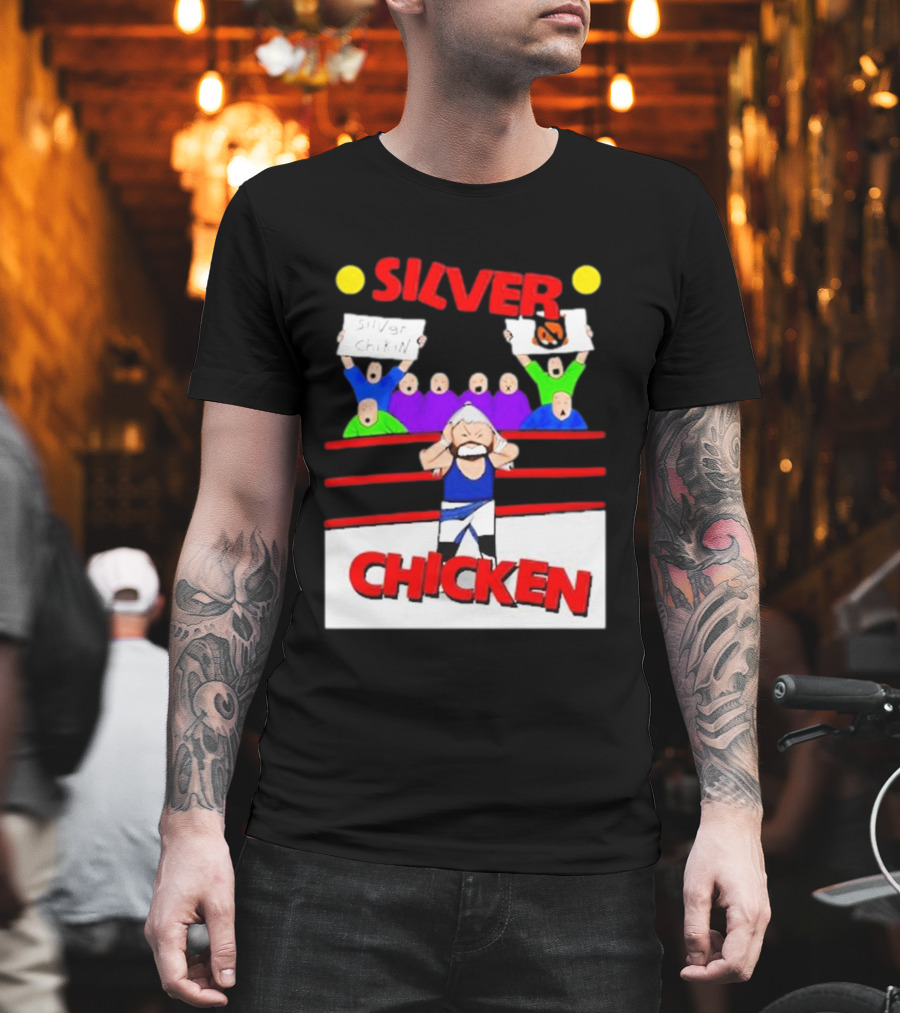Silver Fox Ringside Champion Silver Chicken Fans T-Shirt