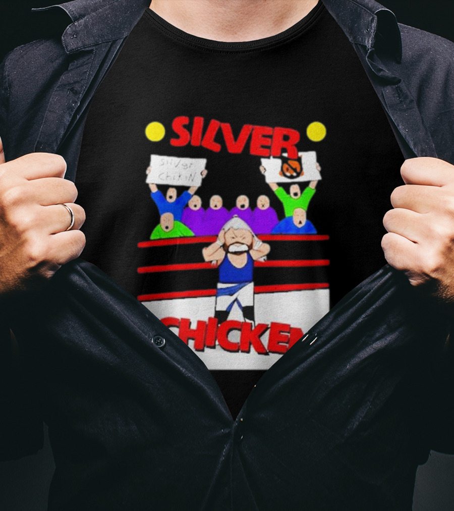 Silver Fox Ringside Champion Silver Chicken Fans T-Shirt