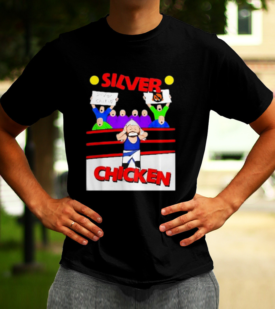 Silver Fox Ringside Champion Silver Chicken Fans T-Shirt