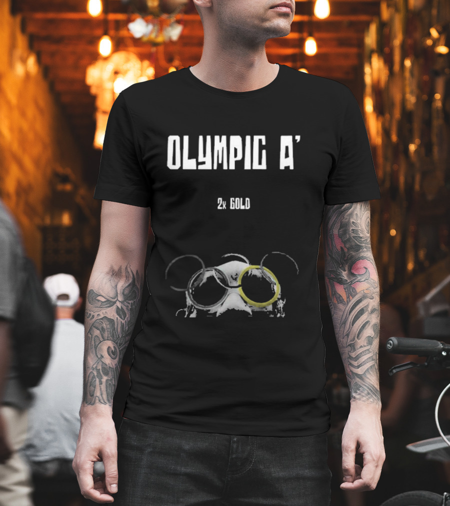 Olympic A' 2X Gold Rings And Goggles T-Shirt