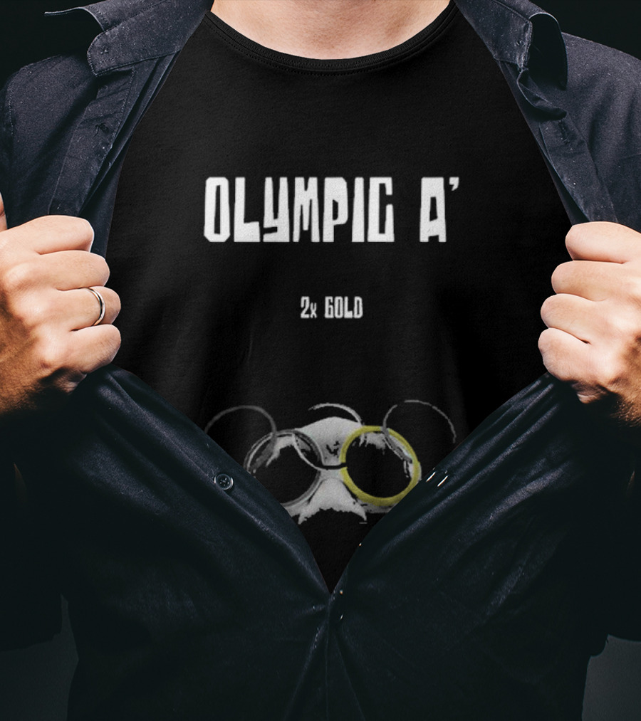 Olympic A' 2X Gold Rings And Goggles T-Shirt