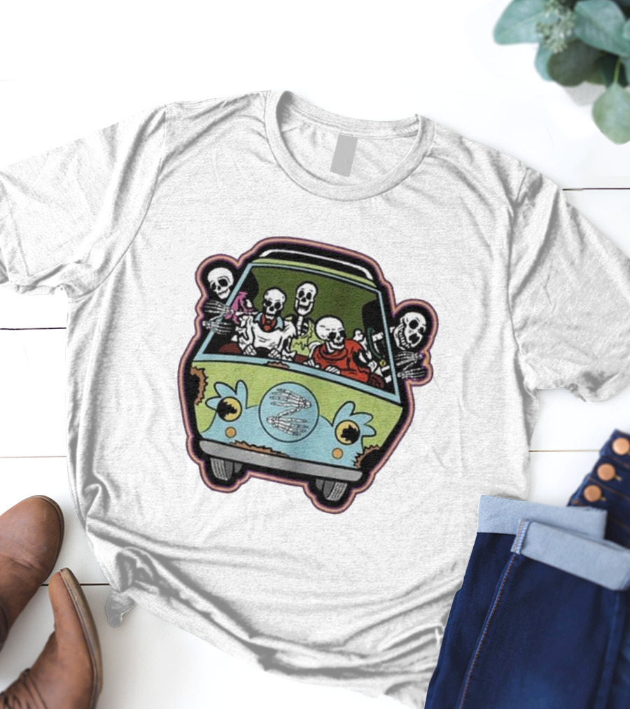 Deadbeats Inc Skeletons In Van T-Shirt