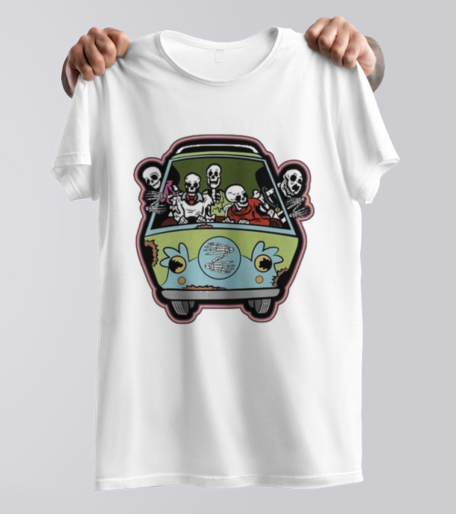 Deadbeats Inc Skeletons In Van T-Shirt