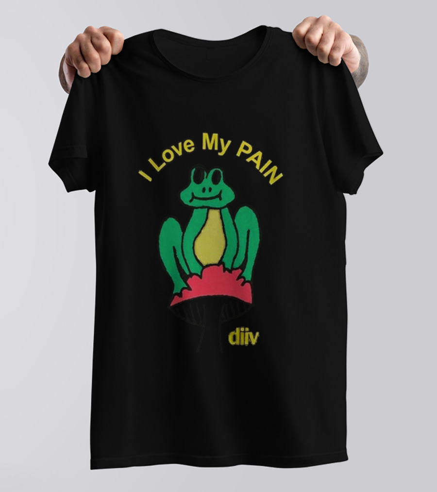 I Love My Pain DIIV Frog On Mushroom T-Shirt