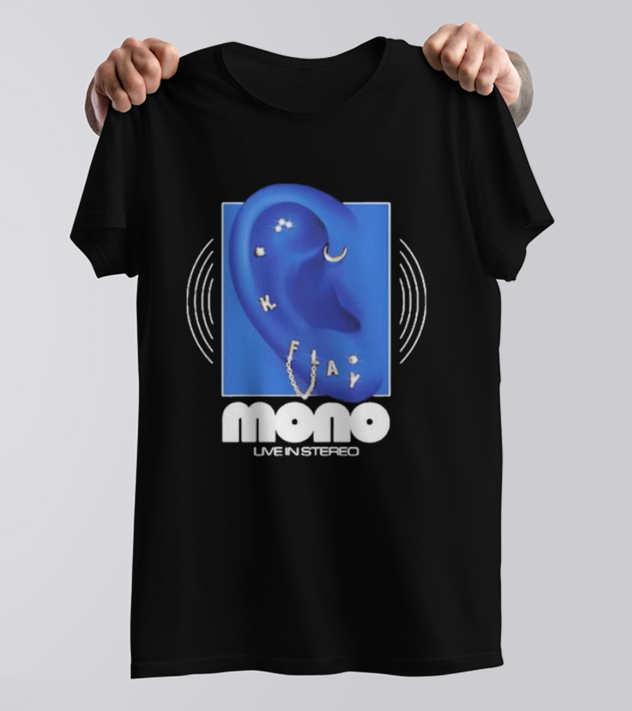Mono Live In Stereo K Flay Blue Ear T-Shirt