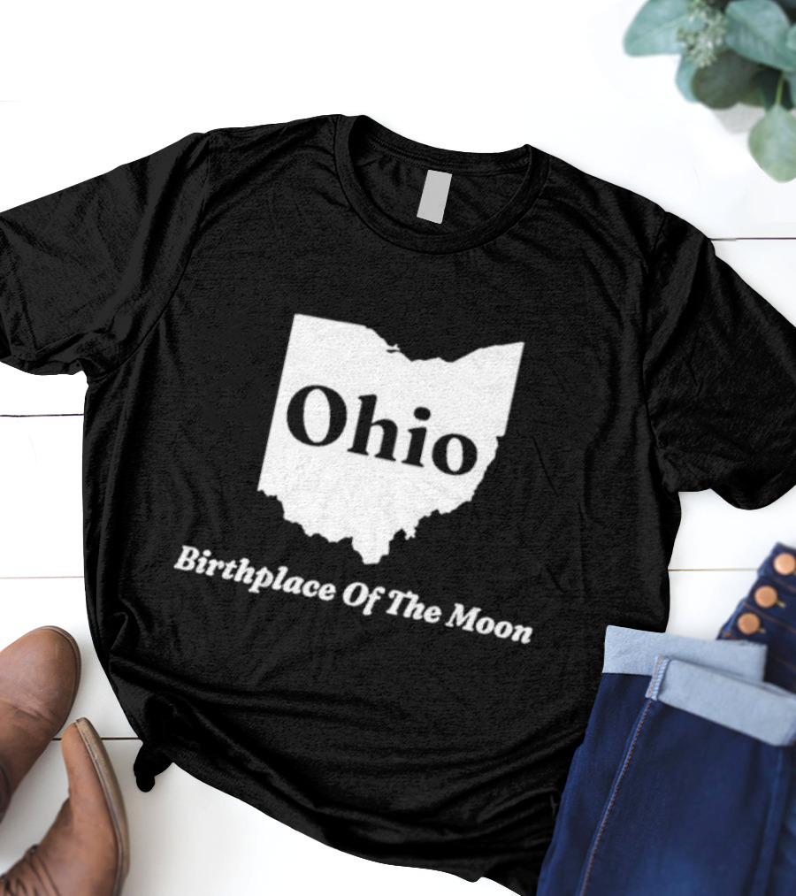 Ohio Birthplace Of The Moon State Map T-Shirt