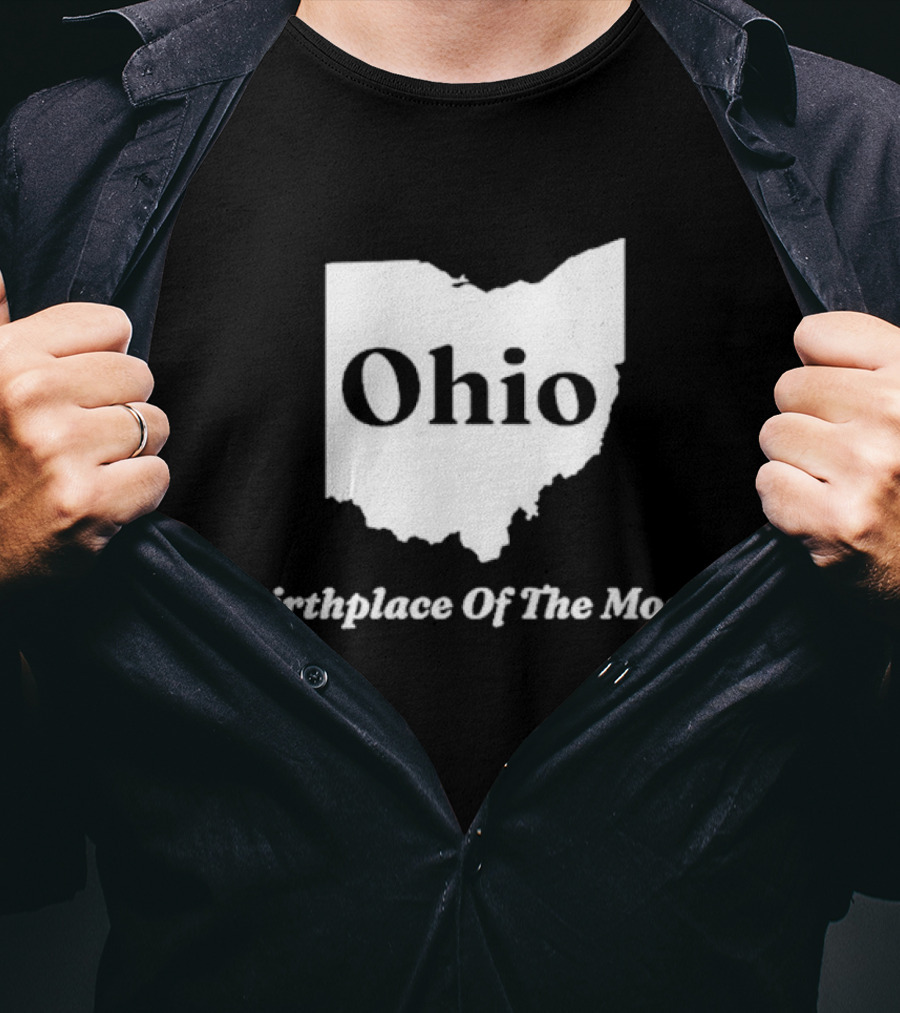 Ohio Birthplace Of The Moon State Map T-Shirt