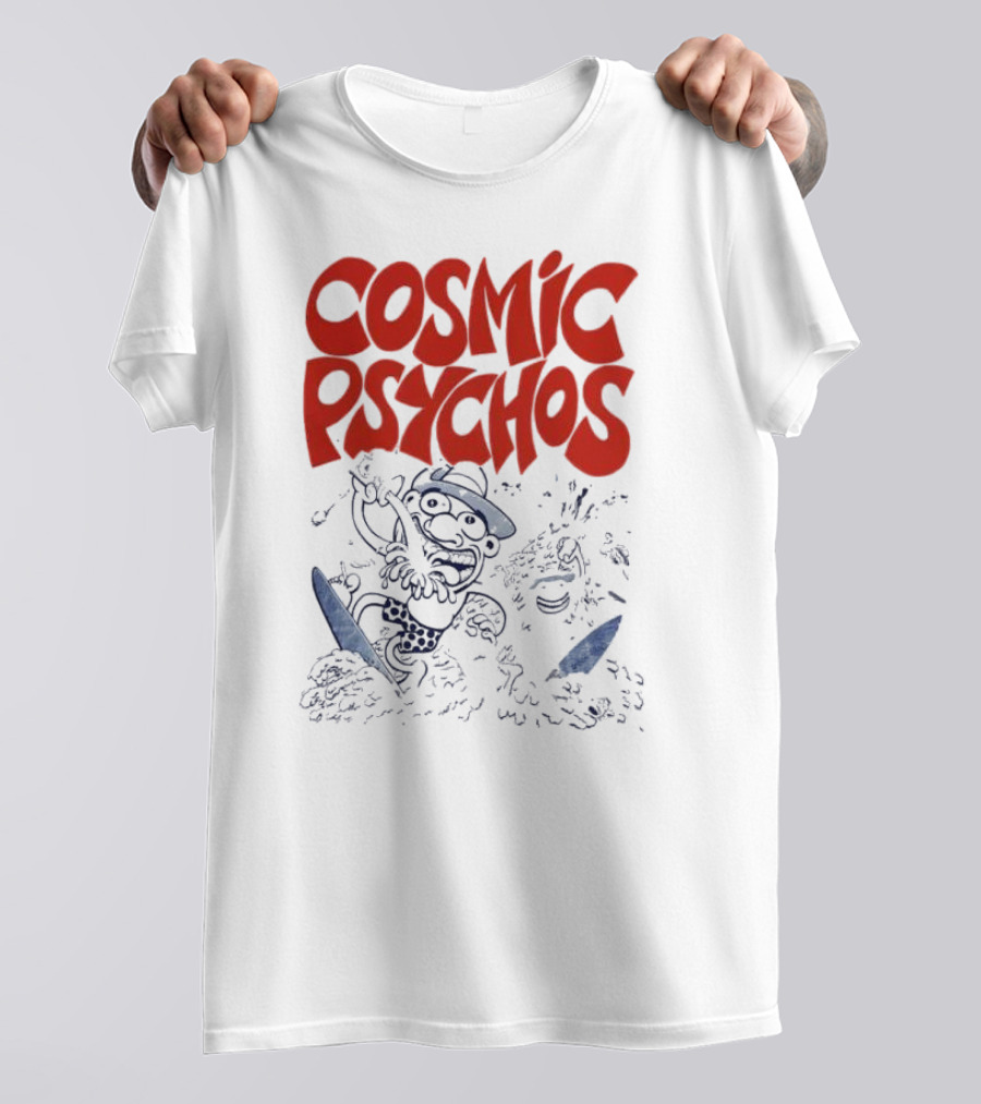 COSMIC PSYCHOS Cartoon Character Black And Red T-Shirt