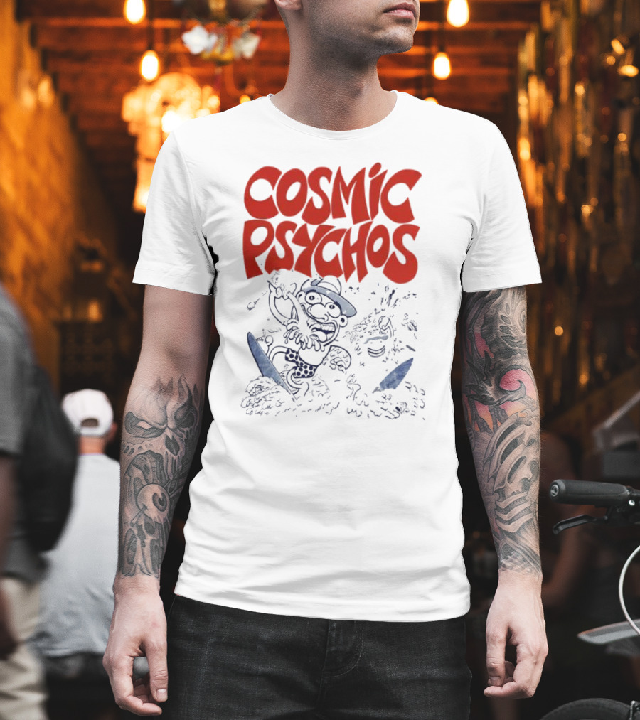 COSMIC PSYCHOS Cartoon Character Black And Red T-Shirt