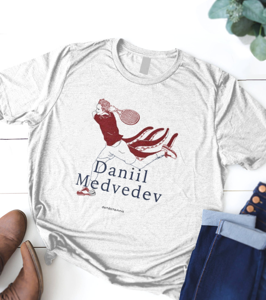 Daniil Medvedev Dotdotennis Tennis Player Action T-Shirt