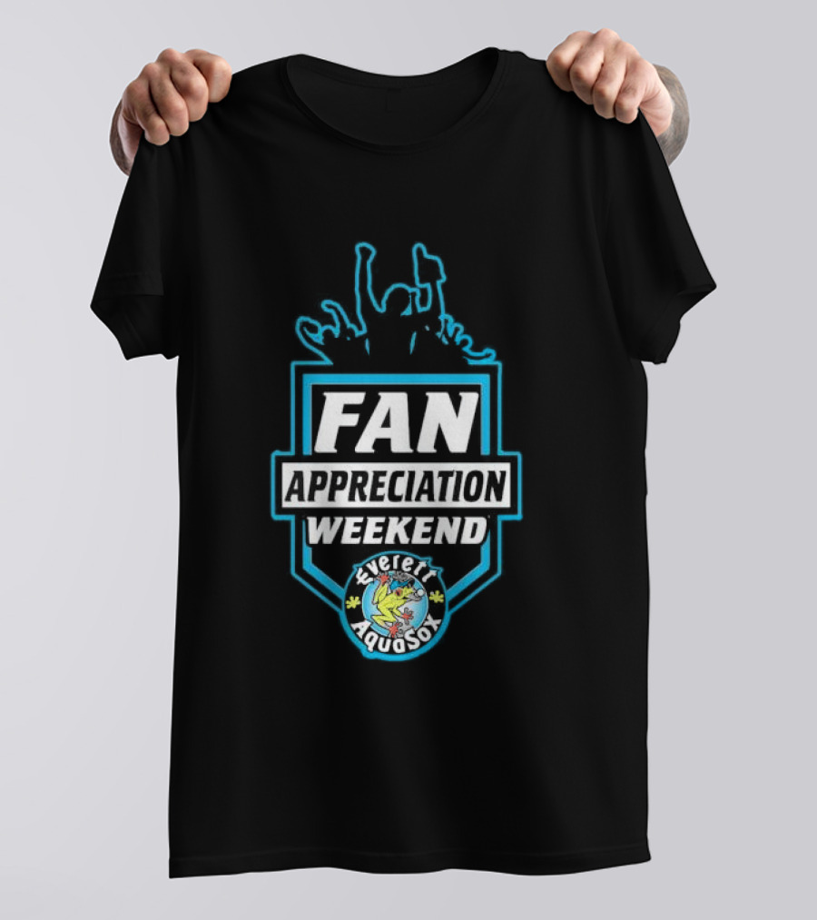 Fan Appreciation Weekend Everett AquaSox Baseball Event Celebration T-Shirt