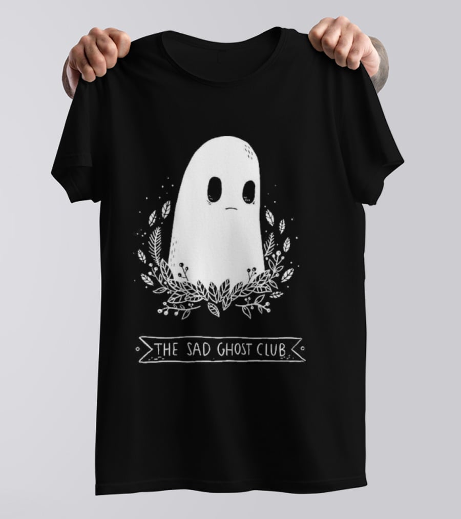 The Sad Ghost Club First Ever Ghost Surrounded By Floral Elements T-Shirt