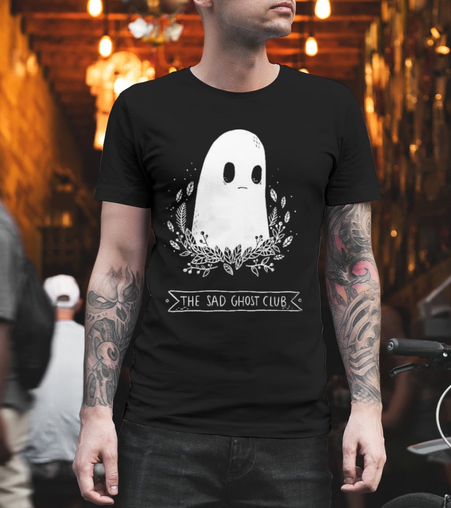 The Sad Ghost Club First Ever Ghost Surrounded By Floral Elements T-Shirt
