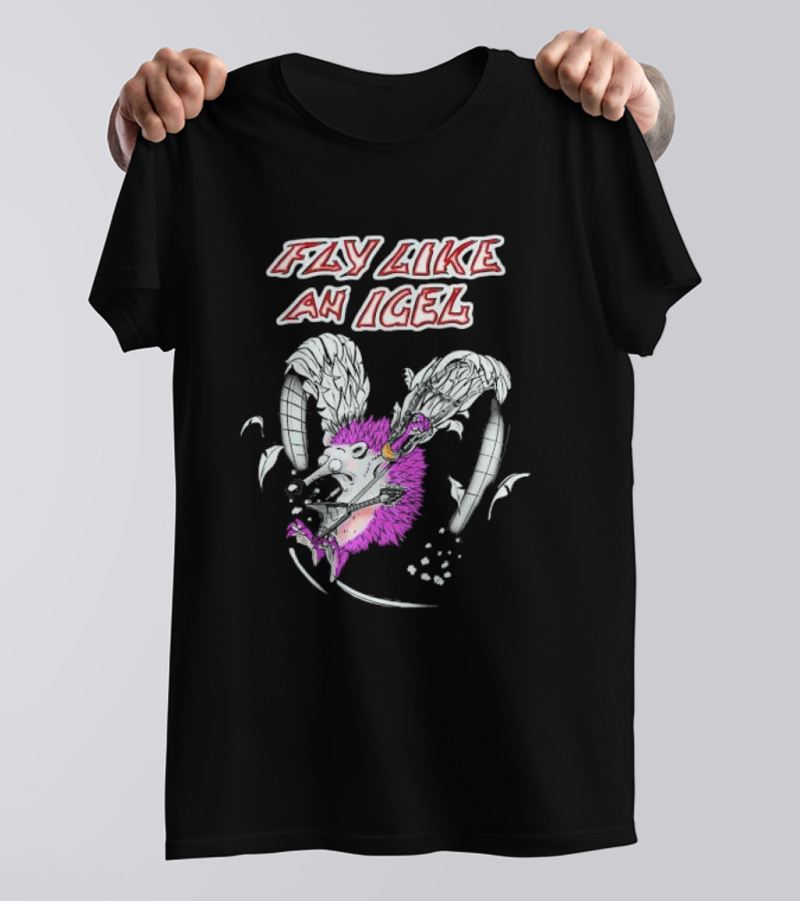 Fly Like An Igel Rock You Music Hedgehog Wings Blast T-Shirt