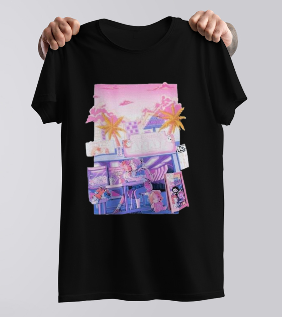 Game Grumps Arcade Neon Palm Trees T-Shirt