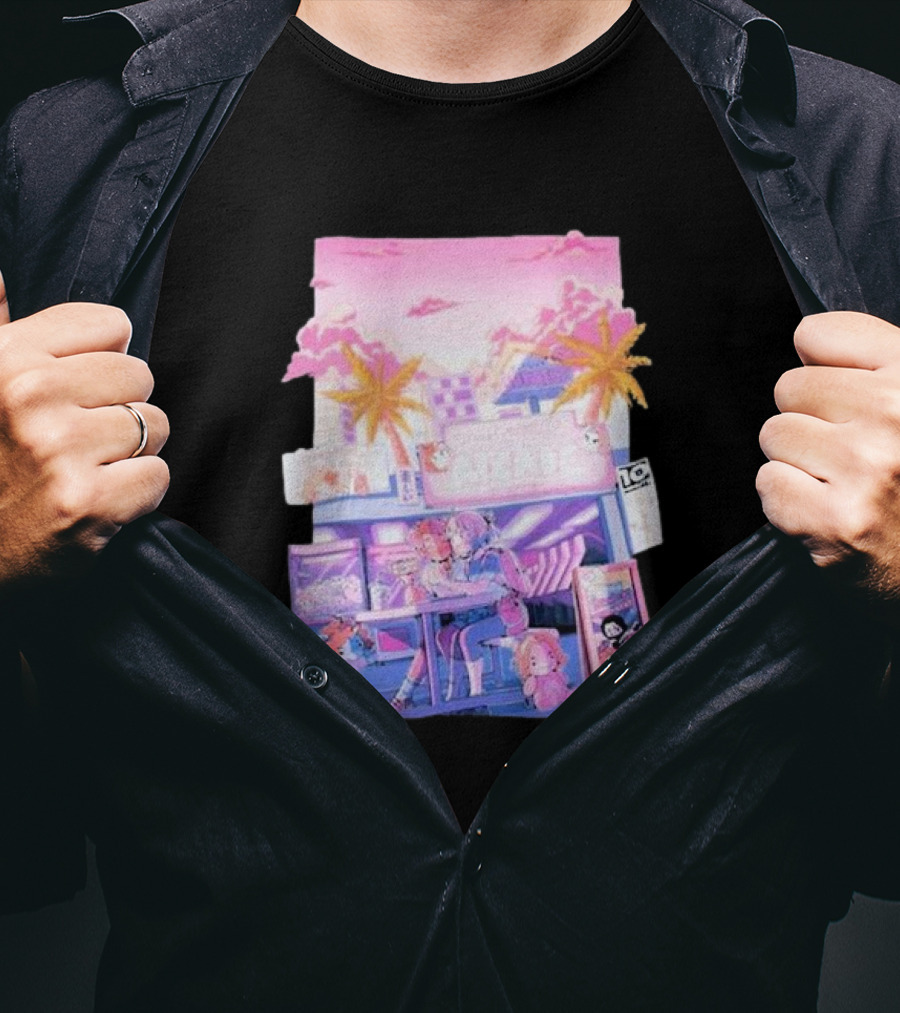 Game Grumps Arcade Neon Palm Trees T-Shirt