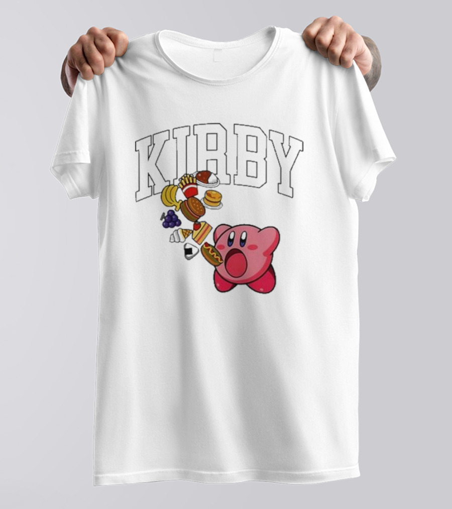 Kirby Eating Burgers And Food Explosion T-Shirt