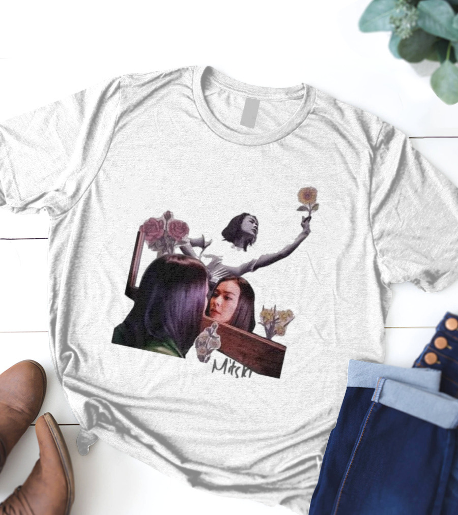 Mitski Collage With Flowers And Reflective T-Shirt