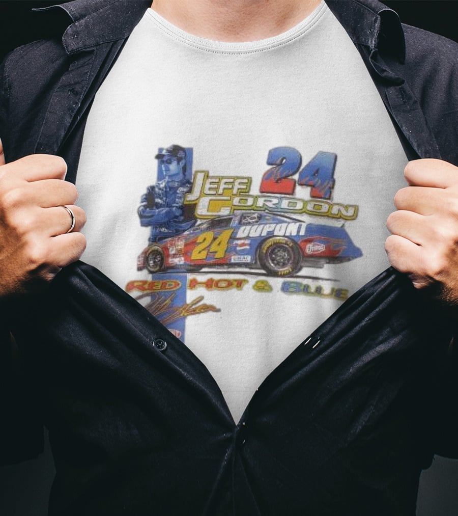 Jeff Gordon 24 Dupont Red Hot And Blue Racing 2003 T-Shirt