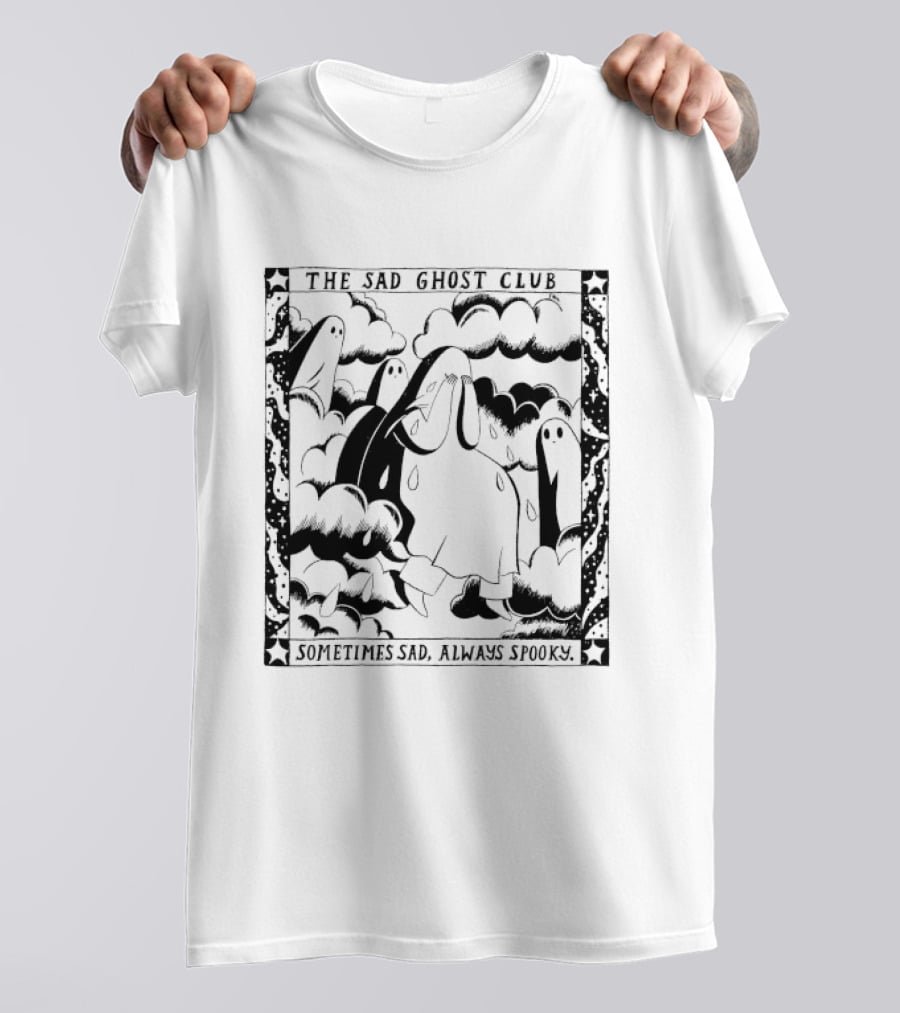 The Sad Ghost Club Clouds Sometimes Sad Always Spooky T-Shirt