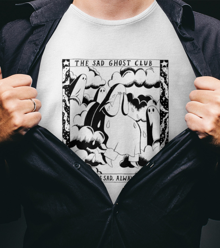 The Sad Ghost Club Clouds Sometimes Sad Always Spooky T-Shirt