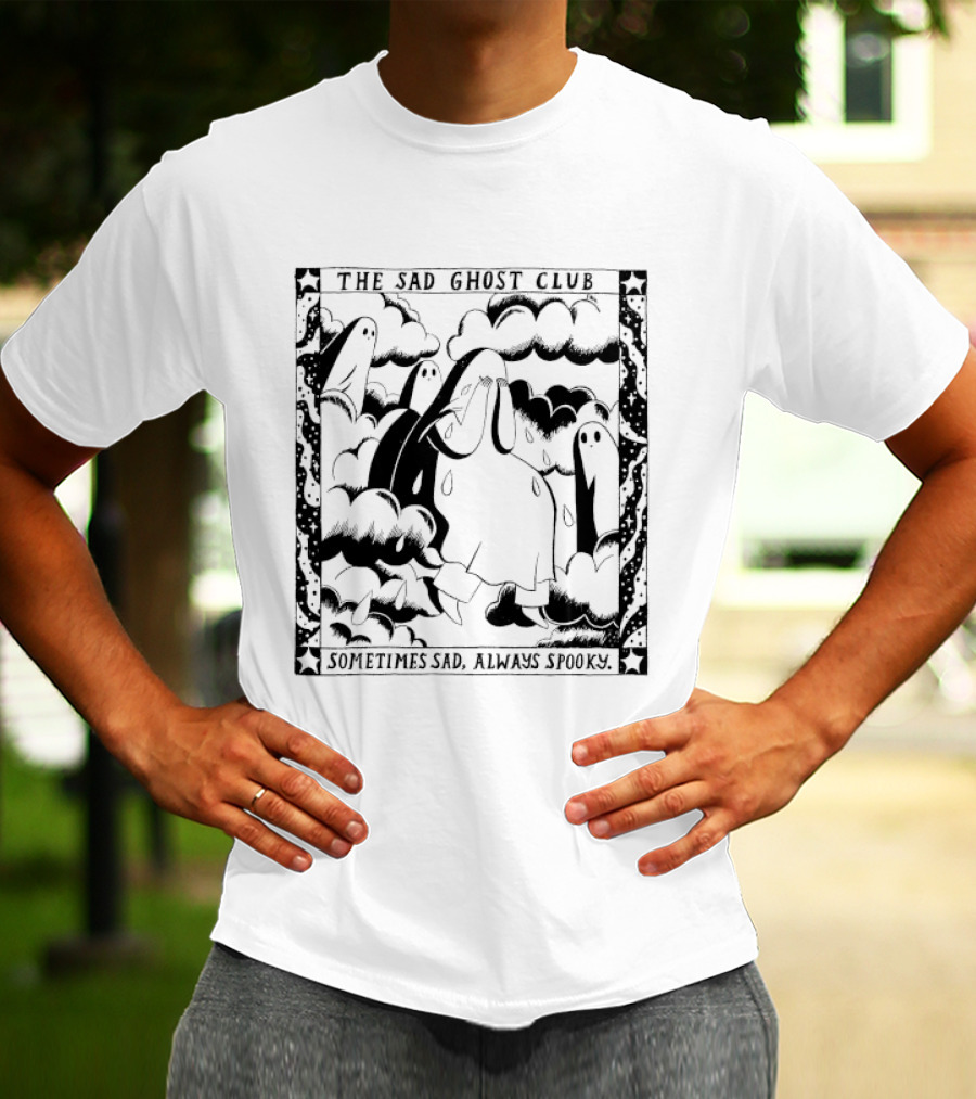 The Sad Ghost Club Clouds Sometimes Sad Always Spooky T-Shirt
