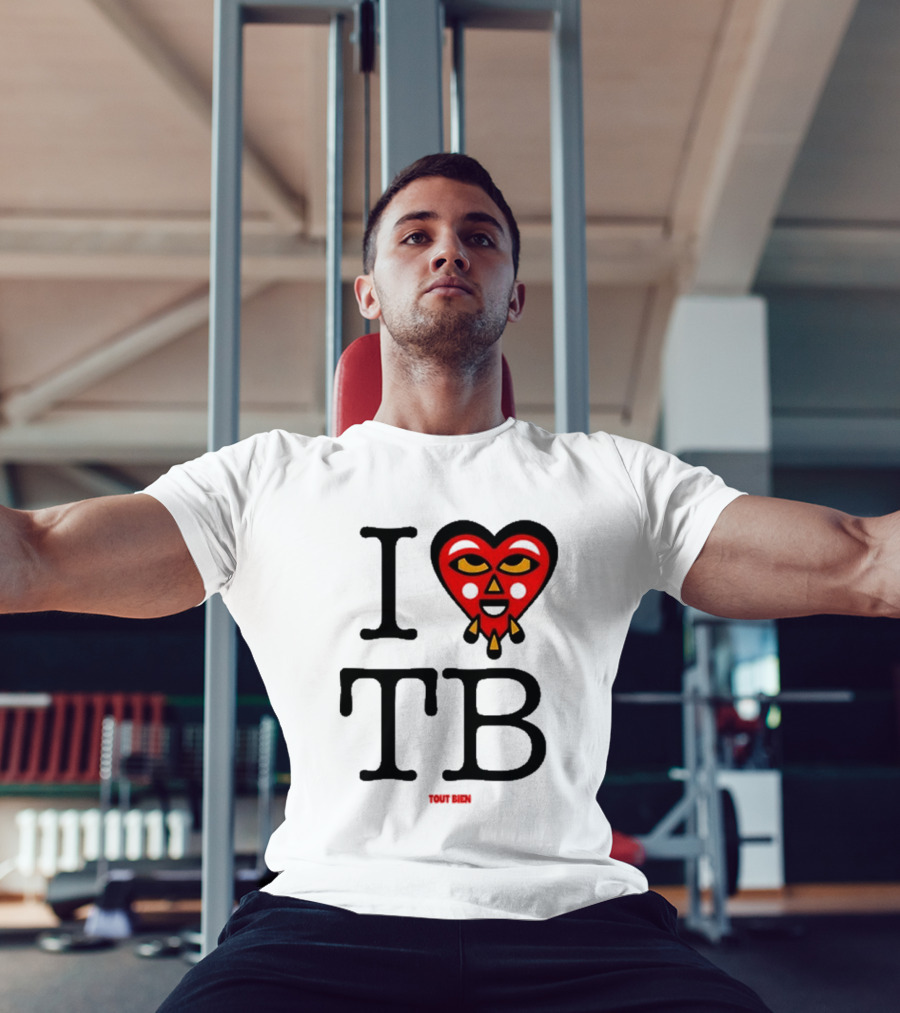 I Love TB Tout Bien Heart Face T-Shirt