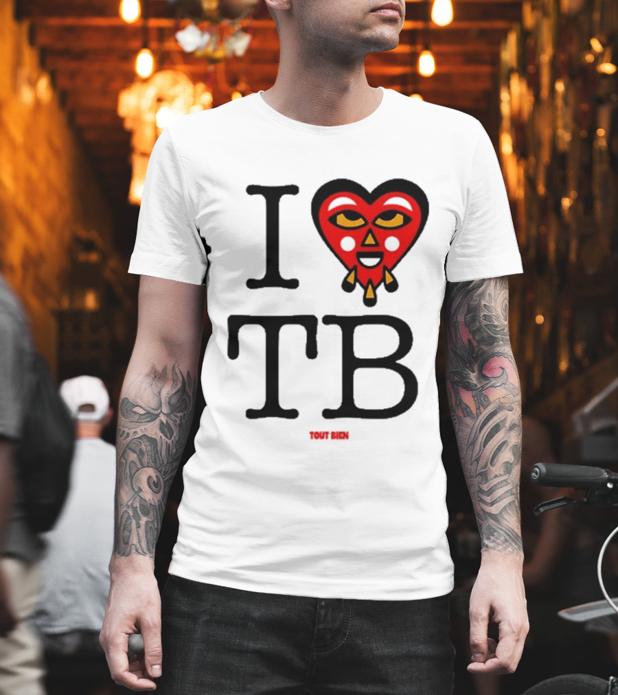 I Love TB Tout Bien Heart Face T-Shirt