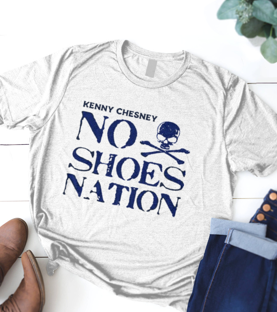 Kenny Chesney No Shoes Nation Skull Aqua T-Shirt