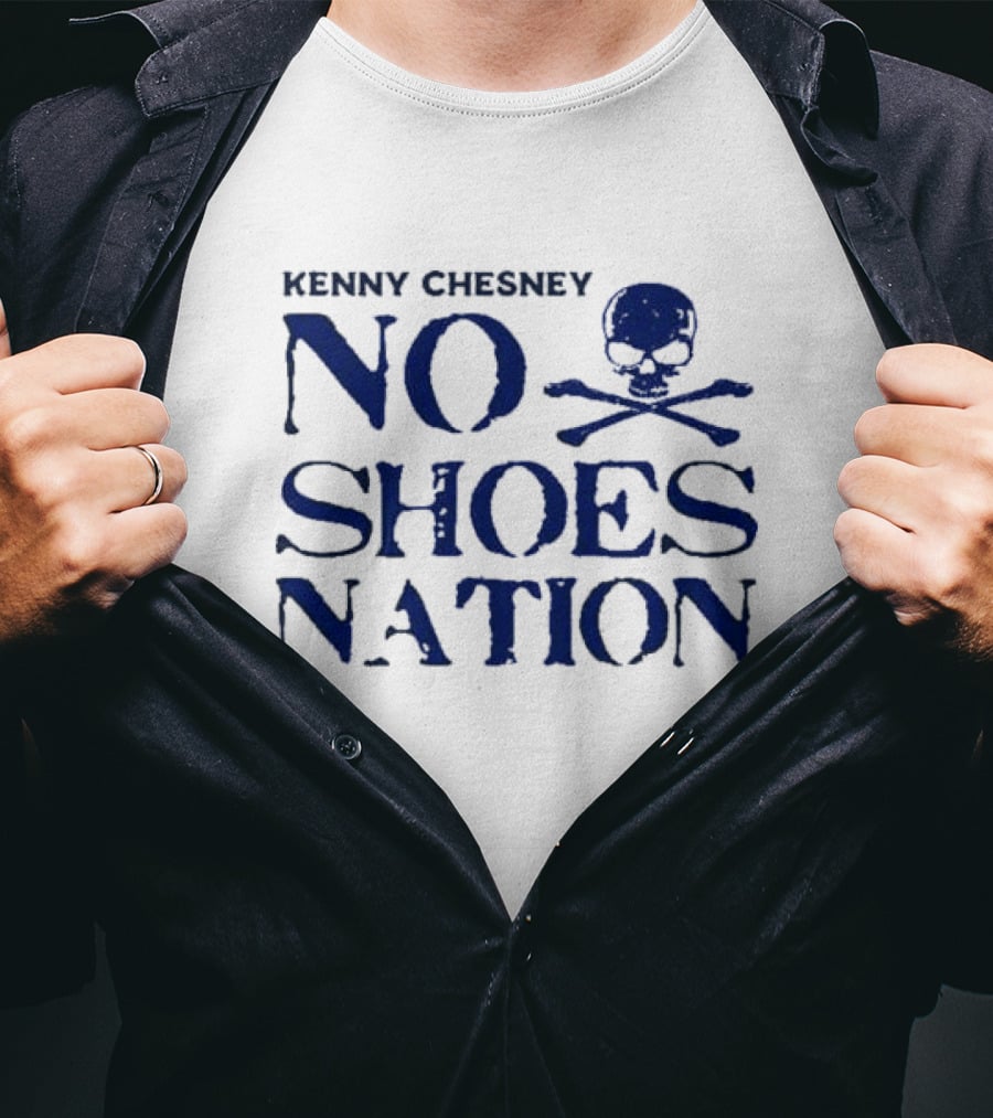 Kenny Chesney No Shoes Nation Skull Aqua T-Shirt